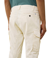 C.P. COMPANY STRETCH SATEEN PISTACHIO SHELL CARGO PANTS