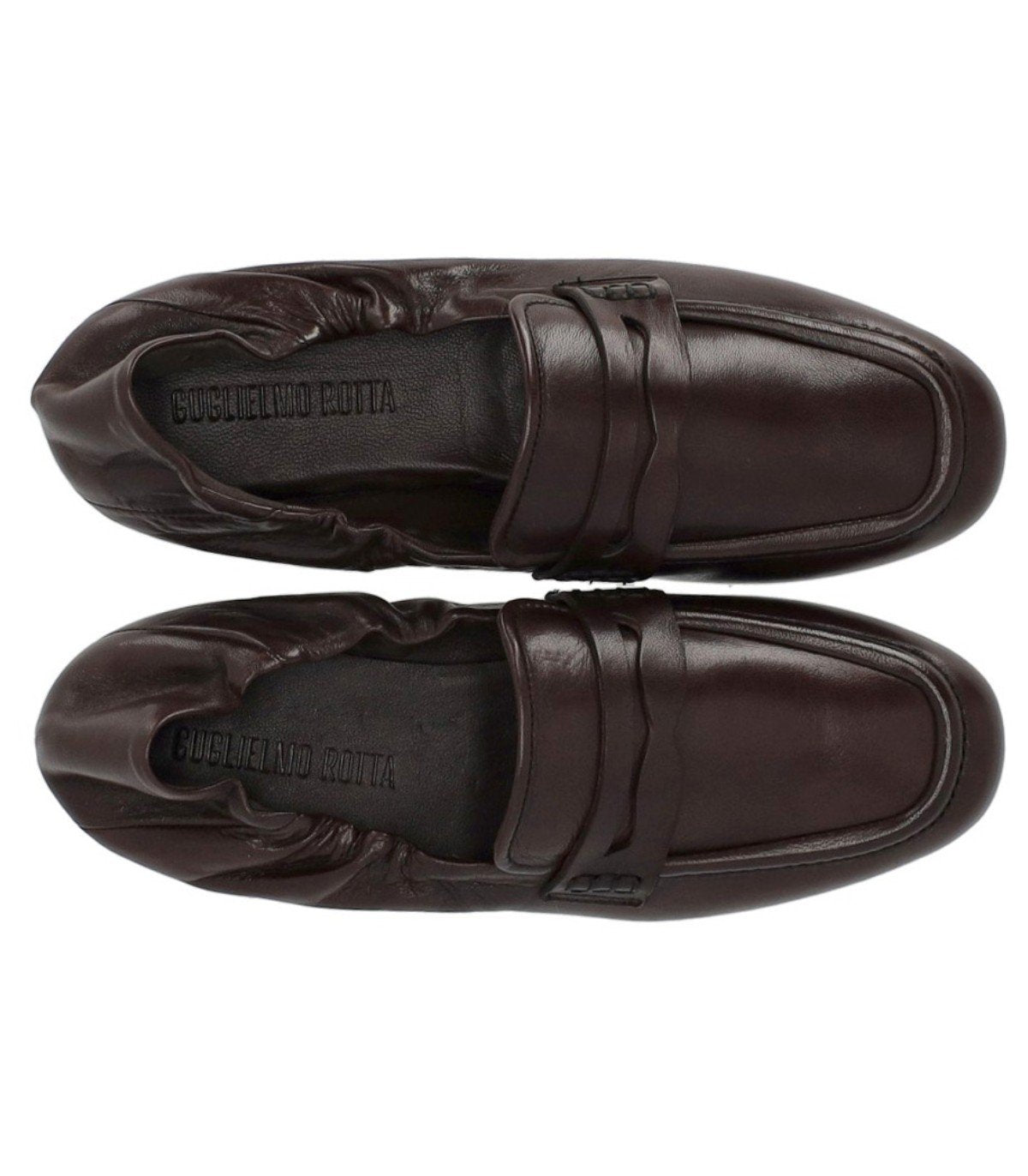 GUGLIELMO ROTTA SATIN BROWN LOAFER