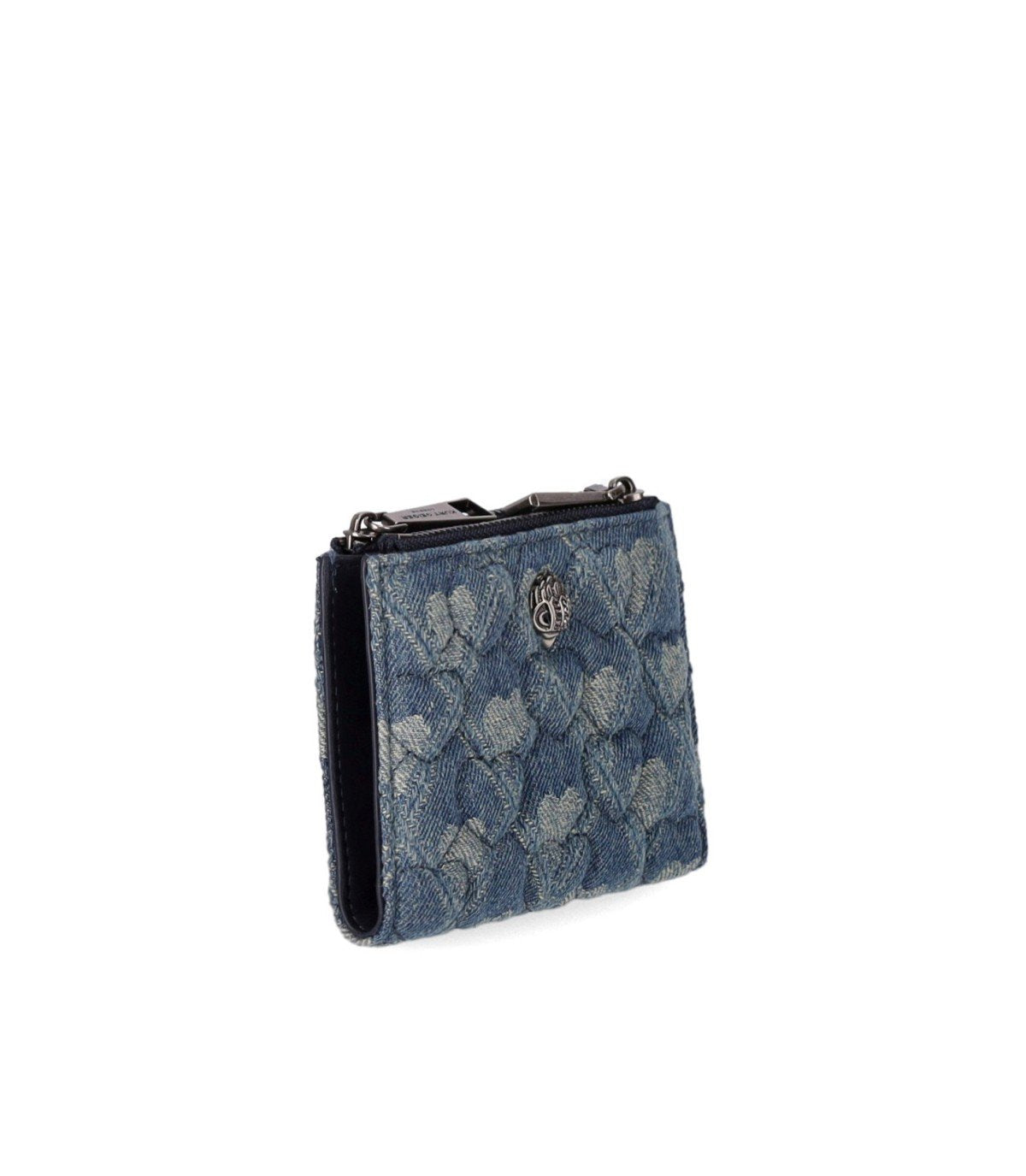 KURT GEIGER KENSINGTON DENIM SMALL BLAUW WALLET