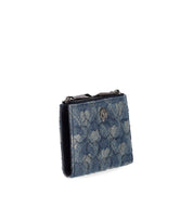 KURT GEIGER KENSINGTON DENIM SMALL BLAUW WALLET