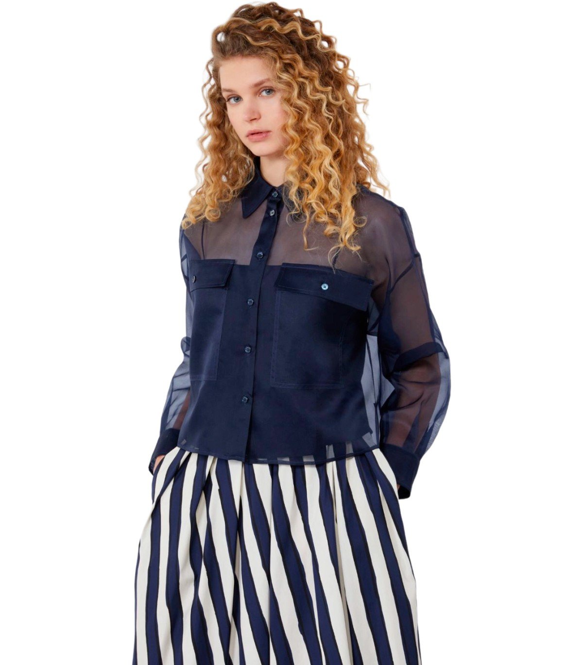 CAMICIA COLOMBA BLU MAX MARA WEEKEND
