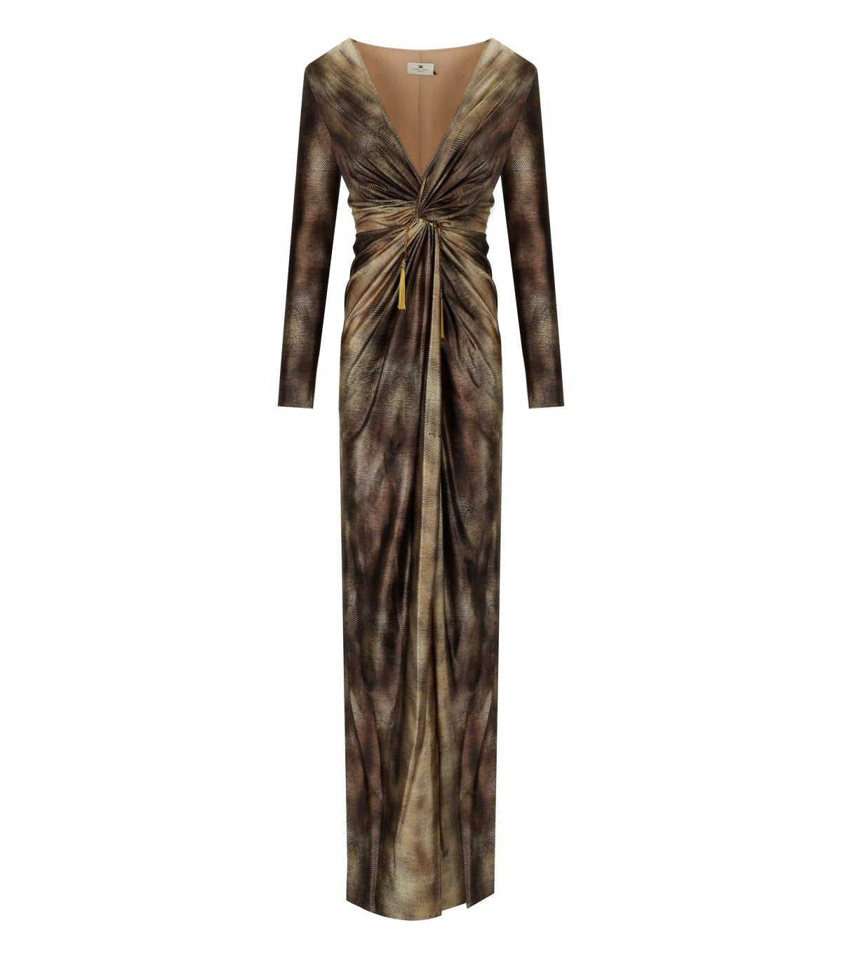 ELISABETTA FRANCHI RED CARPET LIZARD DRESS