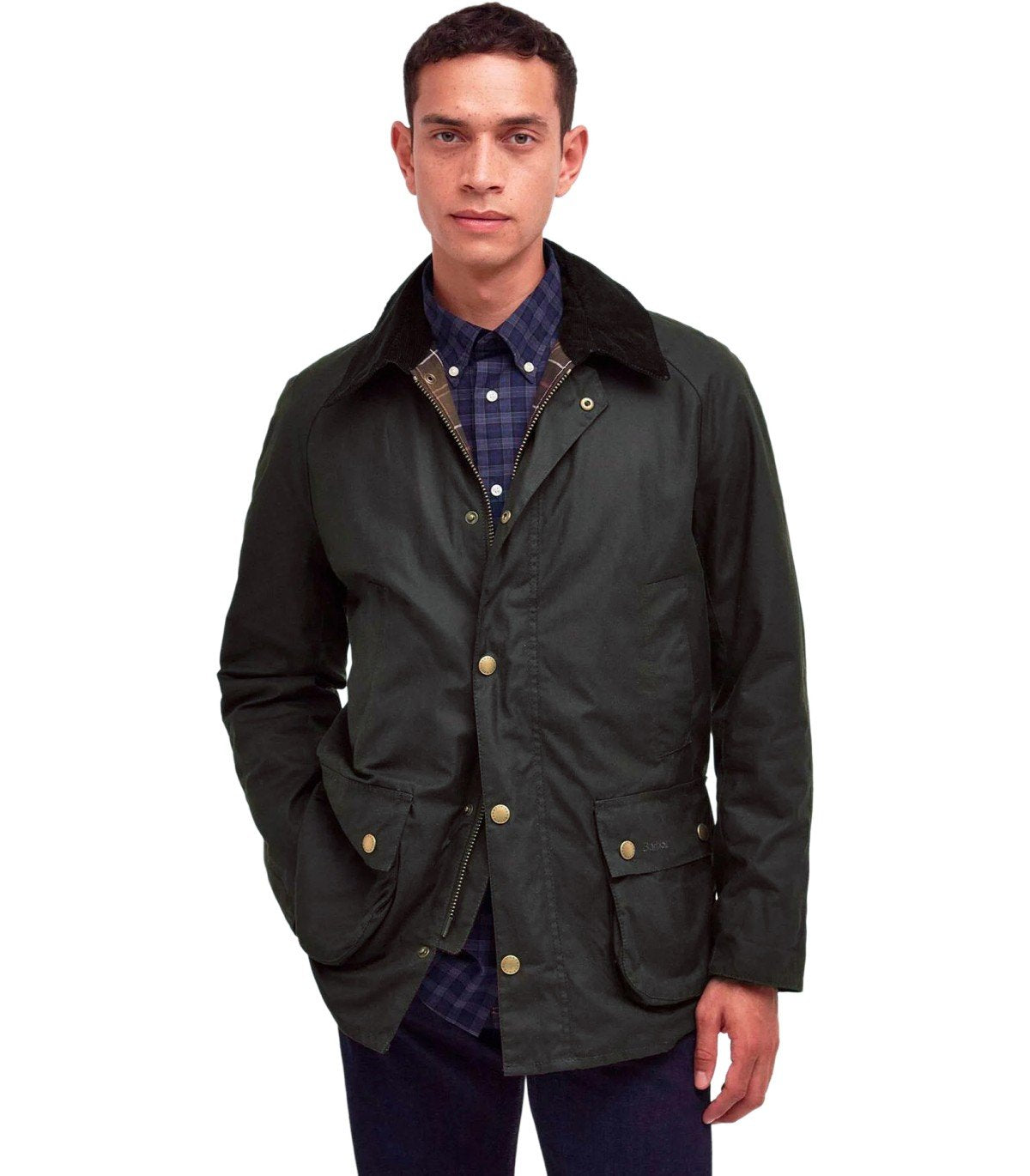 BARBOUR ASHBY WAX OLIVGRÜNE JACKE