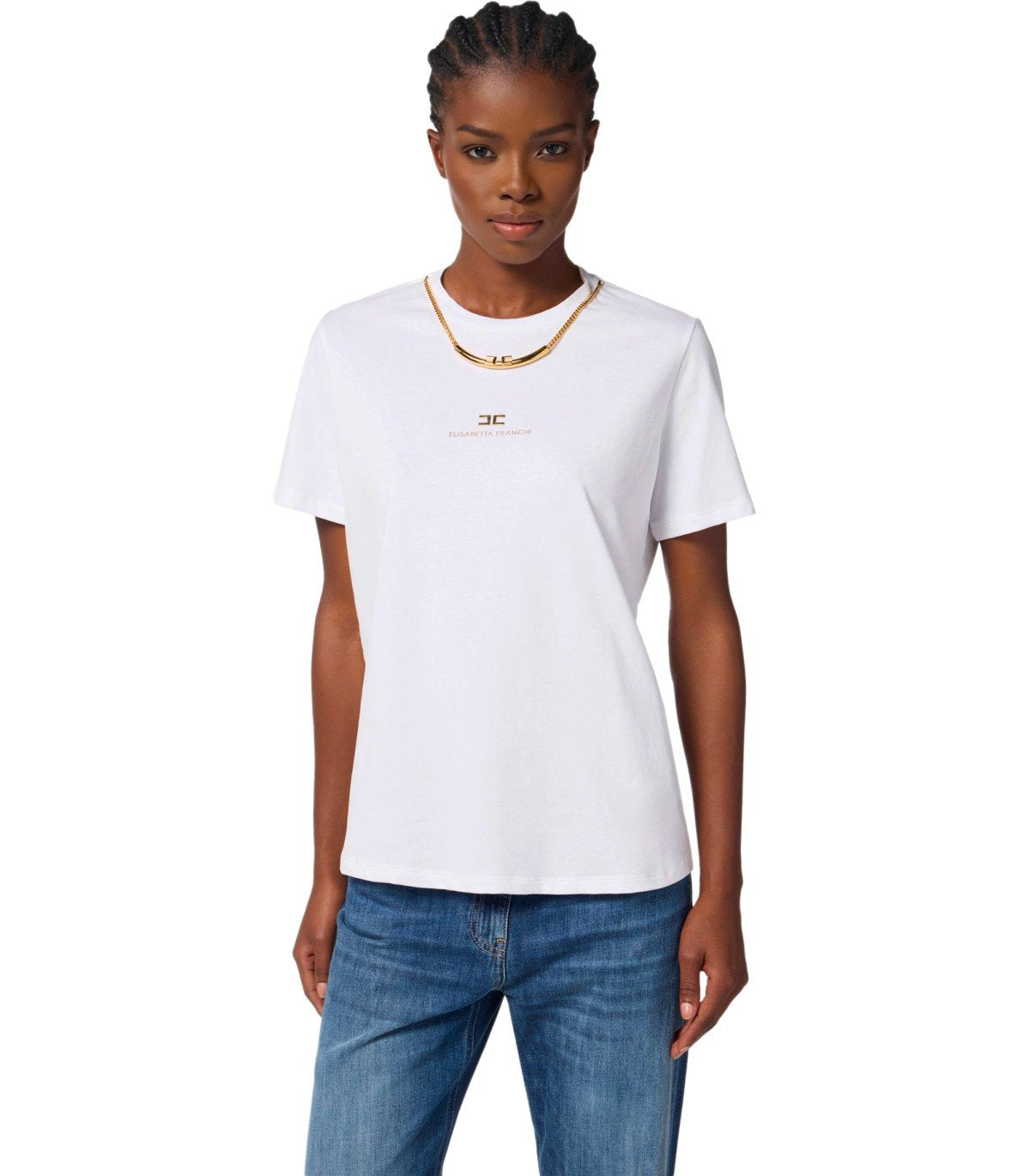 CAMISETA CON JOYA BLANCA ELISABETTA FRANCHI