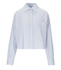 MAX MARA WEEKEND EDEN LICHTBLAUW GESTREEPT SHIRT - 40