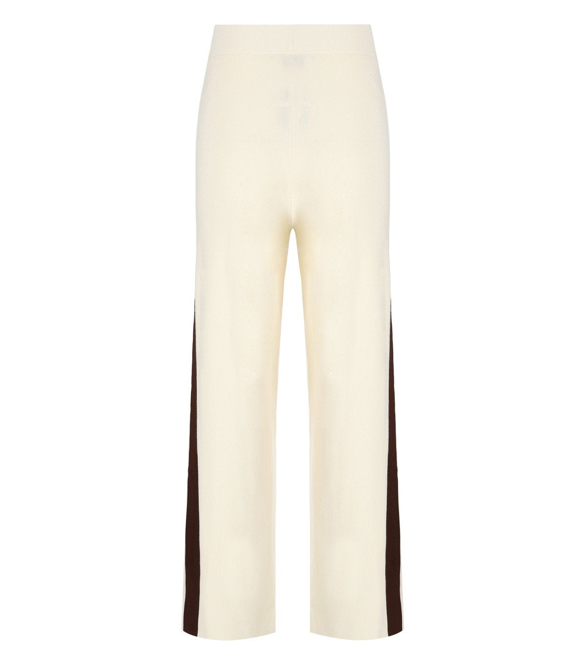 ELISABETTA FRANCHI MILK COFFEE KNITTED PANTS