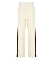 ELISABETTA FRANCHI MILK COFFEE KNITTED PANTS