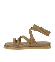 UGG GOLDENGAZE EMBOSSED ANKLE WRAP MUSTARD SEED SANDALE