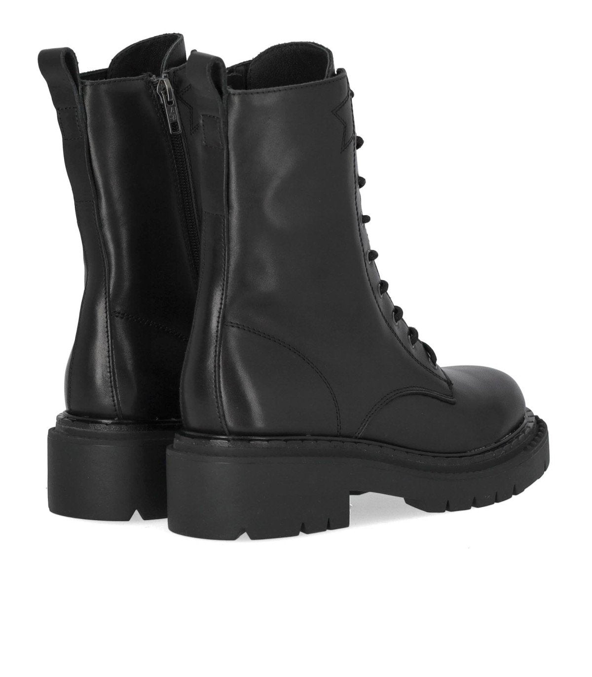ASH DOVER SCHWARZ LEDER SCHNÜRSTIEFEL