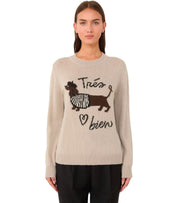 MAX MARA WEEKEND NITRA BEIGE TRUI MET RONDE HALS