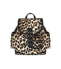 GANNI BUCKY ANIMALIER SMALL BACKPACK