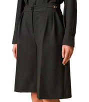 TWINSET ANTHRACITE GREY BERMUDA SHORTS