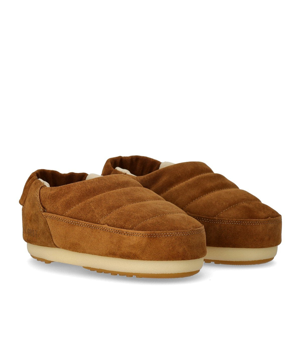 MOON BOOT BAND SUEDE COGNAC SLIPPER