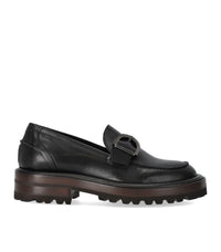 DUCCIO DEL DUCA BLACK LOAFER - 39
