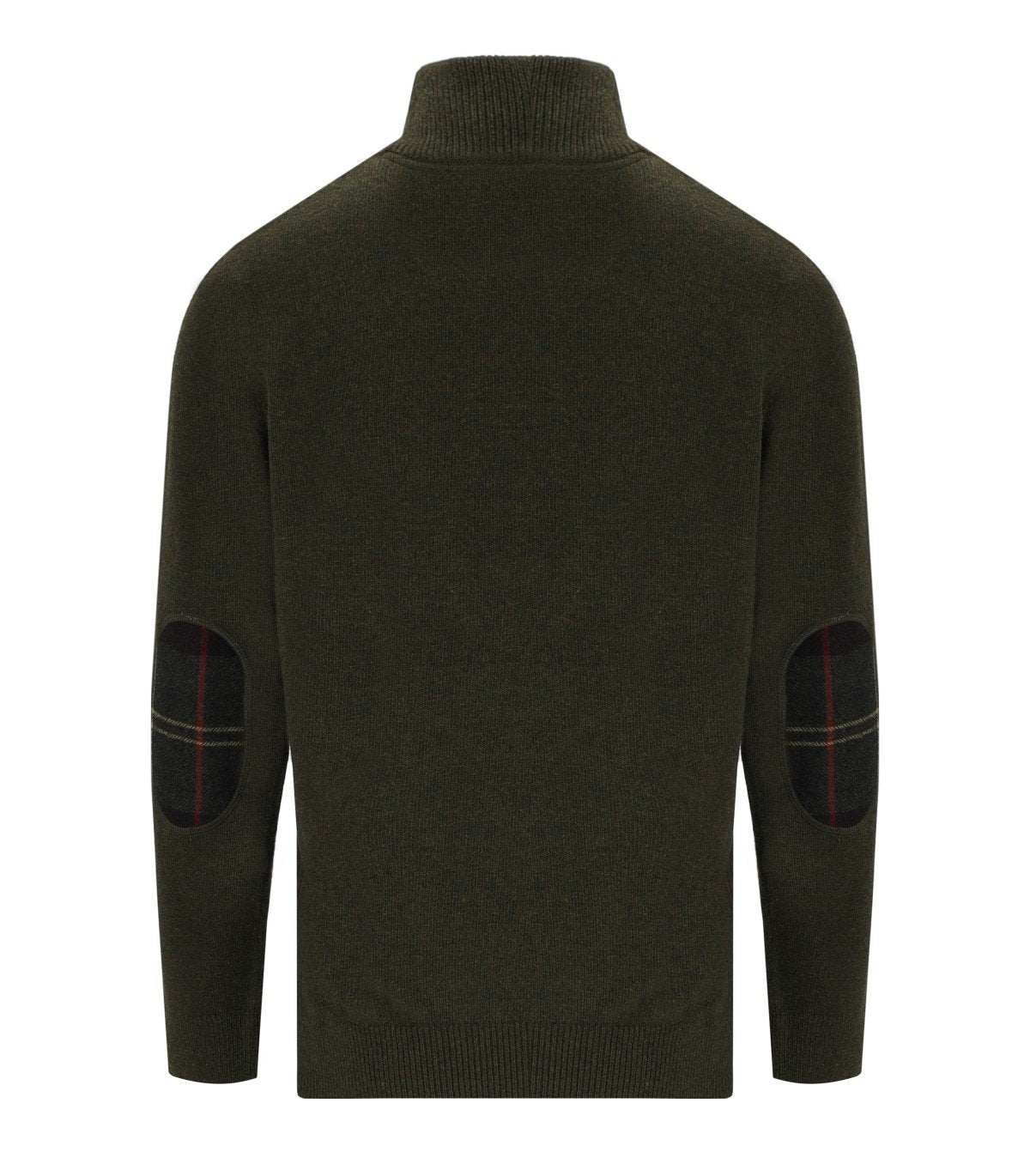 BARBOUR HOLDEN ZIP OLIVE GREEN SWEATER