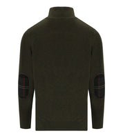 BARBOUR HOLDEN ZIP OLIVE GREEN SWEATER