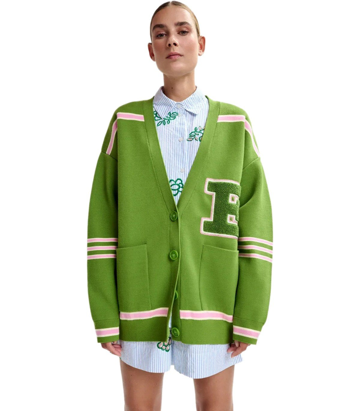 ESSENTIEL  ANTWERP JIGAN GRÜNE CARDIGAN