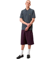 CARHARTT WIP S/S CHASE COZY BLUE POLO SHIRT