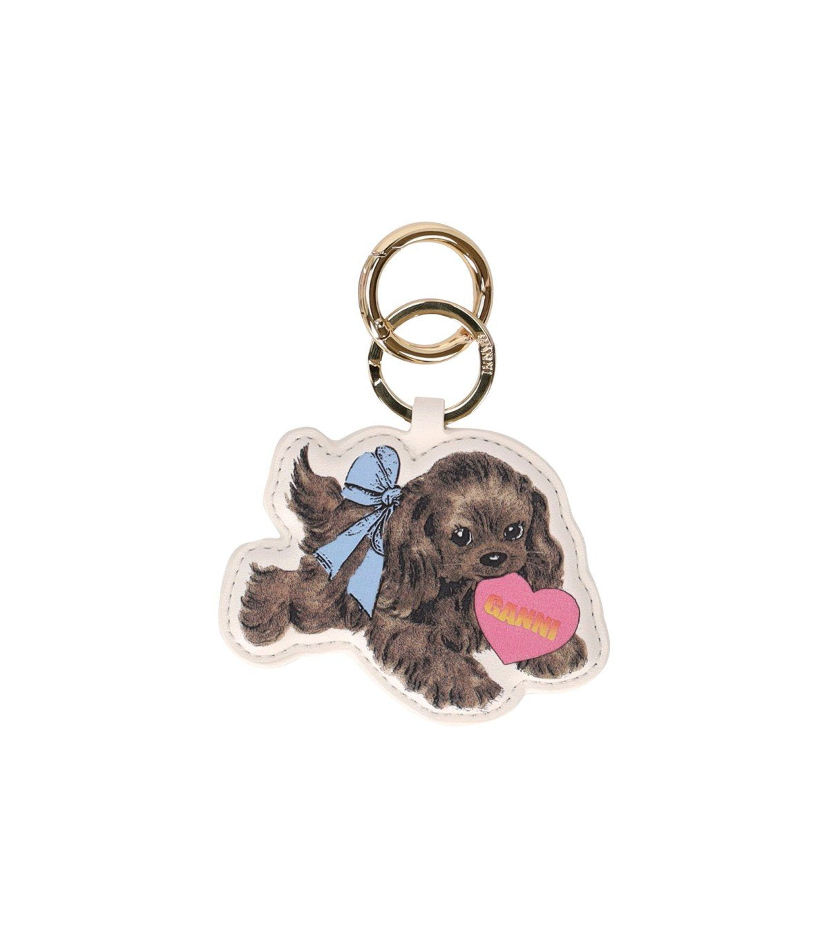 GANNI PUPPY BRUIN SLEUTELHANGER