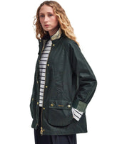 BARBOUR BEADNELL WAX SAGE GREEN JACKET