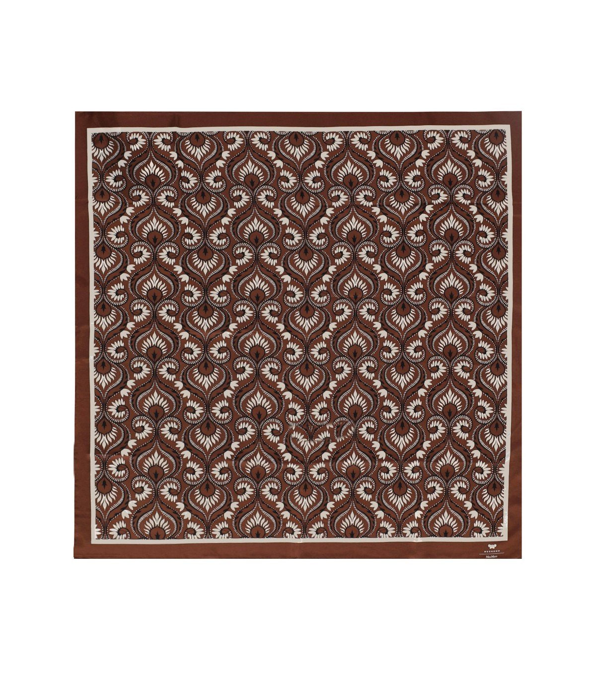 MAX MARA WEEKEND ONESTO BROWN FOULARD SCARF