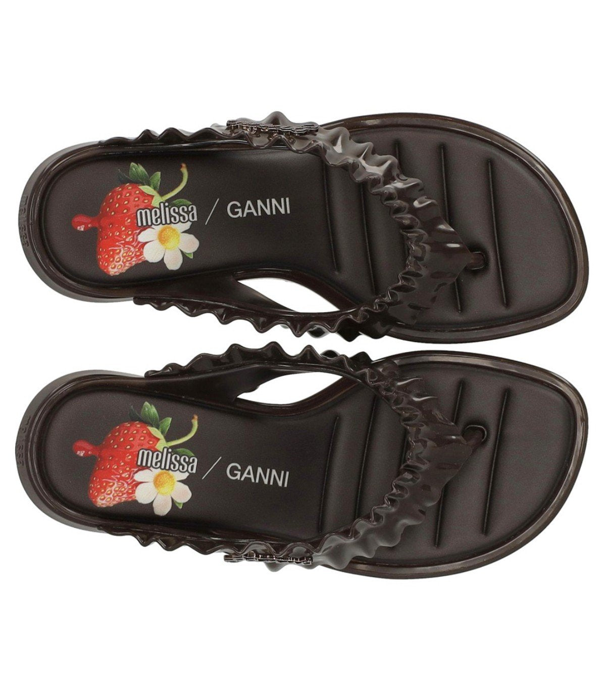 GANNI BROWN HEELED FLIP-FLOP