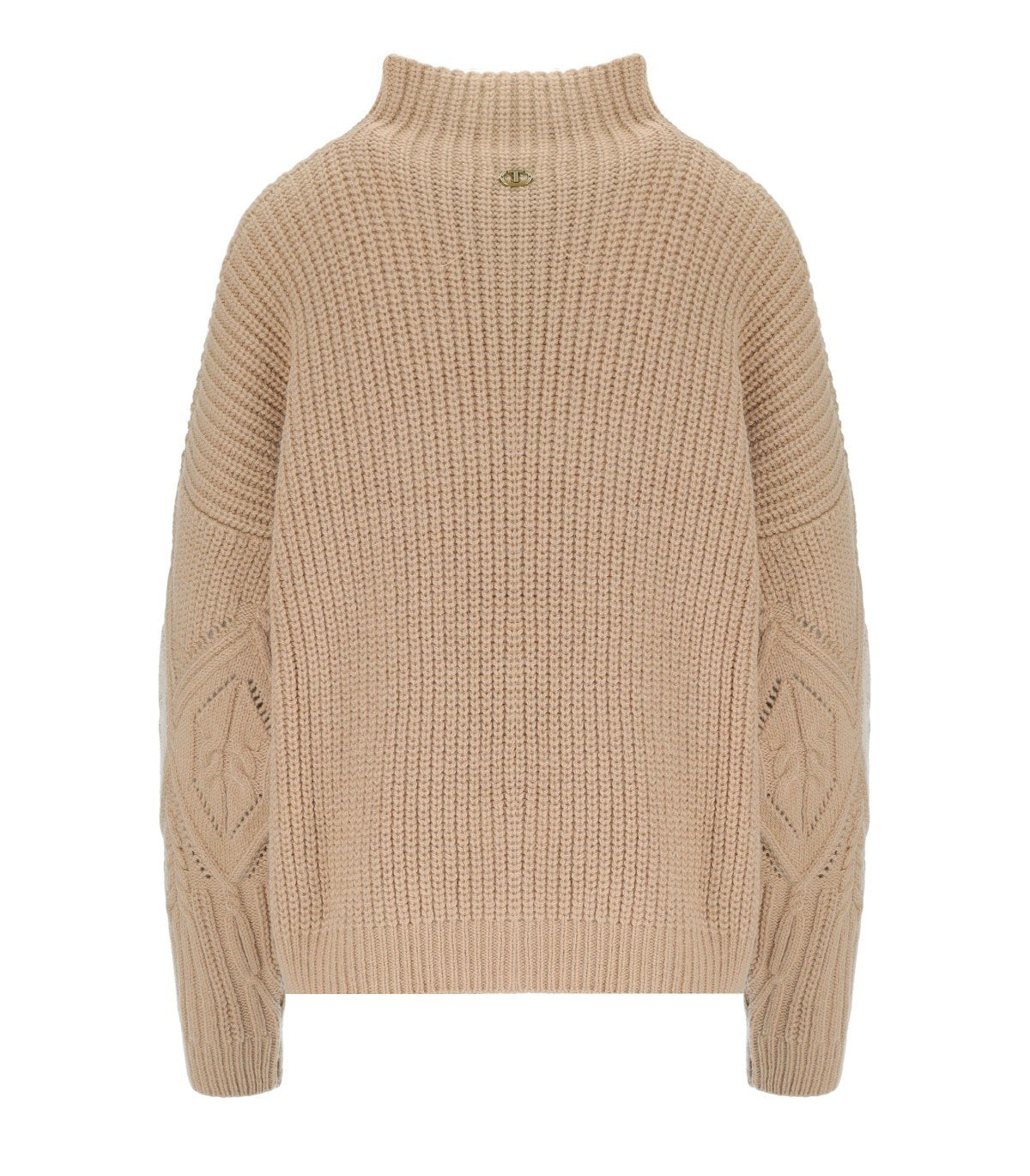 MAGLIONE DOLCEVITA CRATERE BEIGE TWINSET