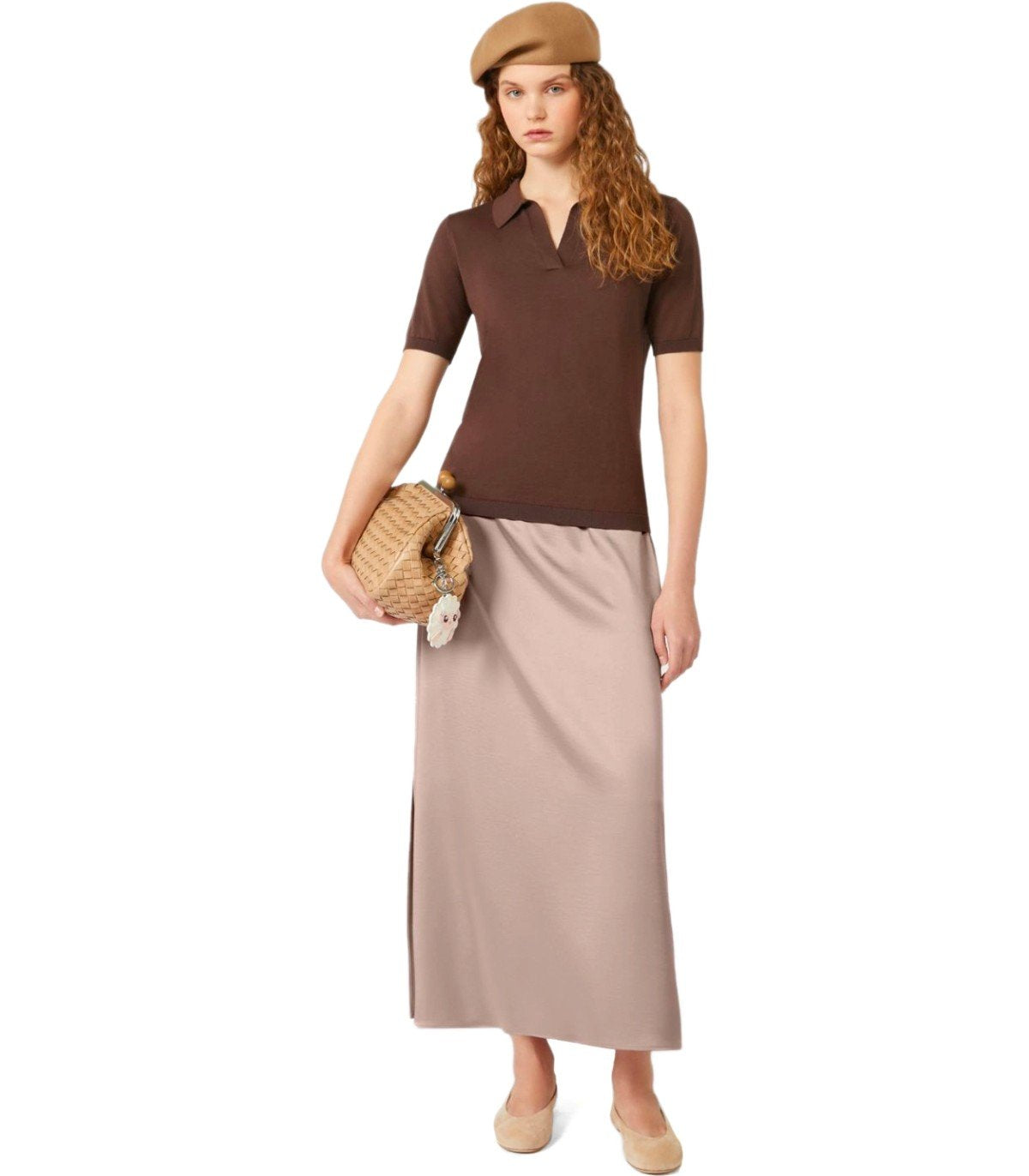 MAX MARA WEEKEND ANGELO PINK MIDI SKIRT