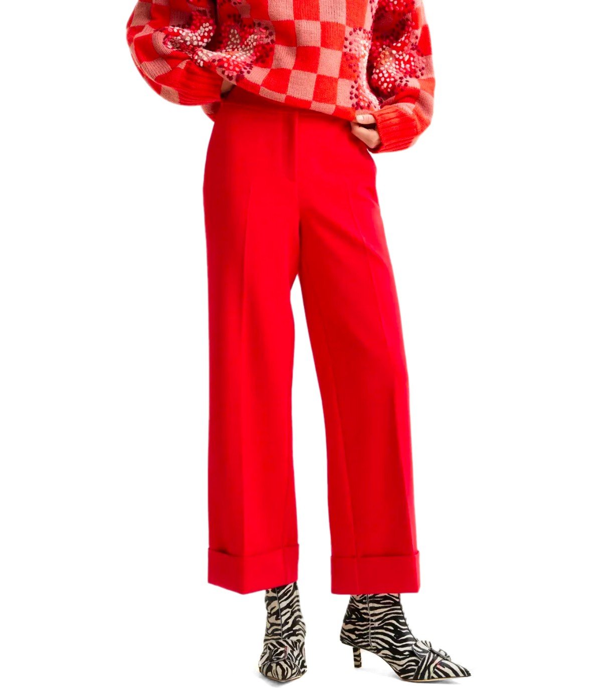 ESSENTIEL ANTWERP IMO ROTE CROPPED HOSE