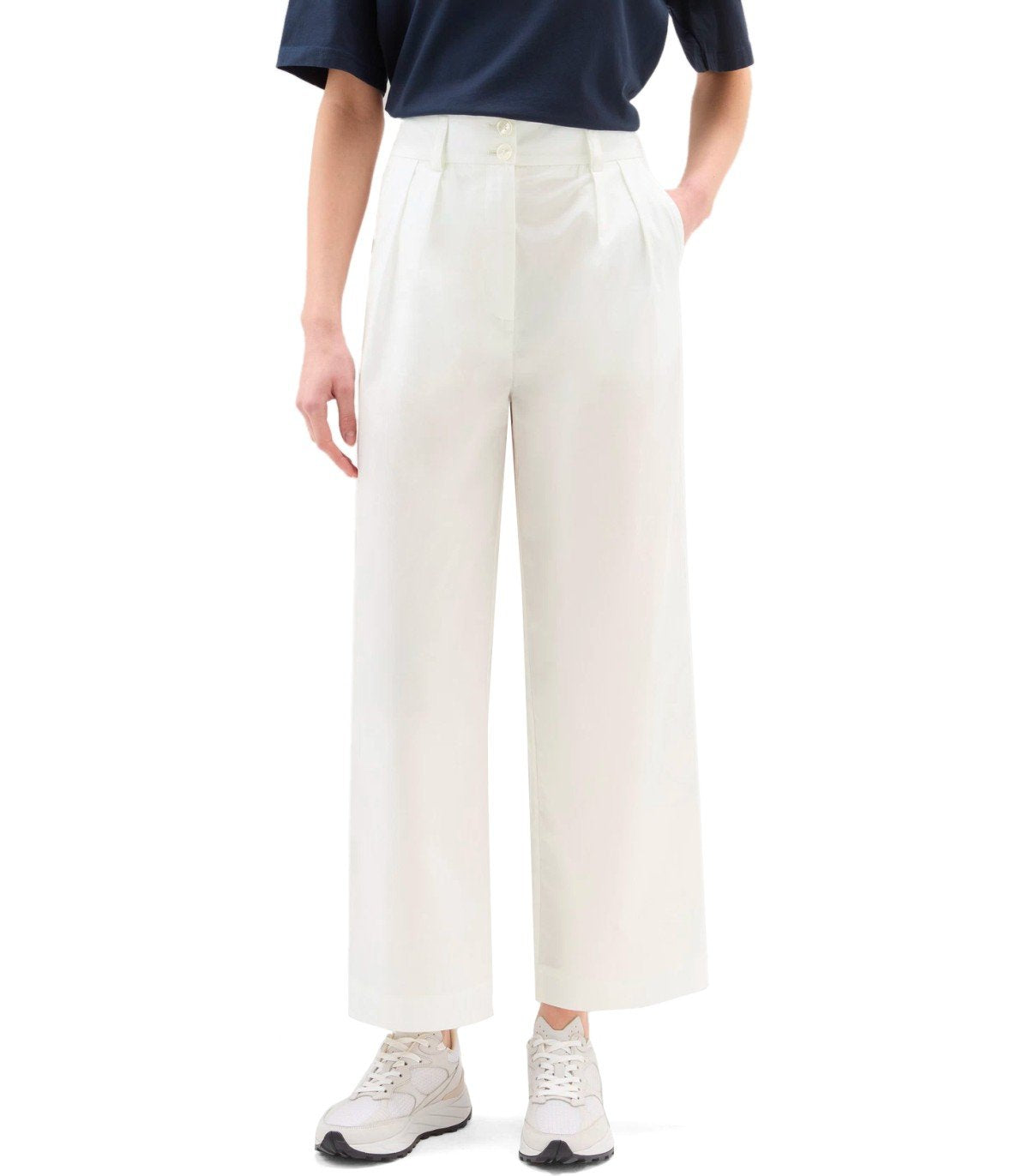 パンツ WOOLRICH Women Straight Pants CFWWTR0056FRUT2105 800 White WOOLRICH WHITE PANTS – FerrarisBoutique