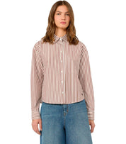 CAMICIA A RIGHE PANETTO BIANCA E MARRONE MAX MARA WEEKEND