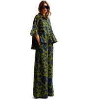 ESSENTIEL ANTWERP JOMERY GREEN AND BLUE PANTS