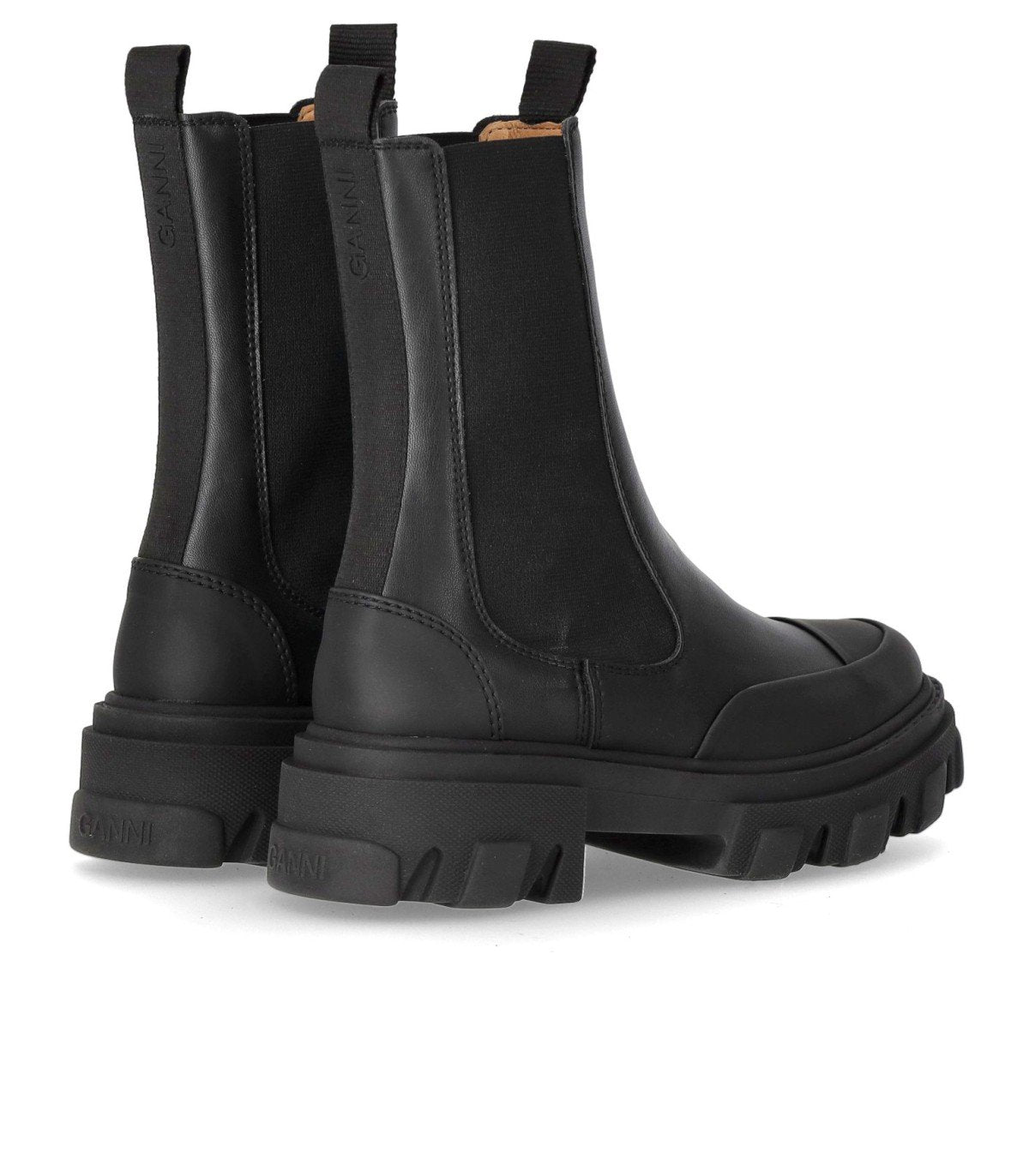 GANNI MID SCHWARZE CHELSEA STIEFELETTE
