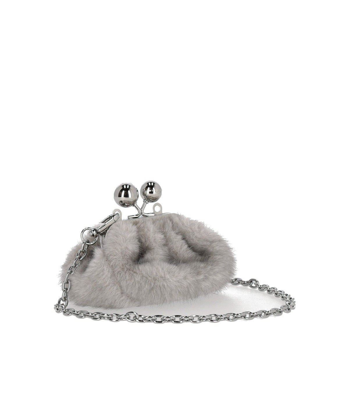 MAX MARA WEEKEND PASTICCINO TUBO MINI GREY CLUTCH