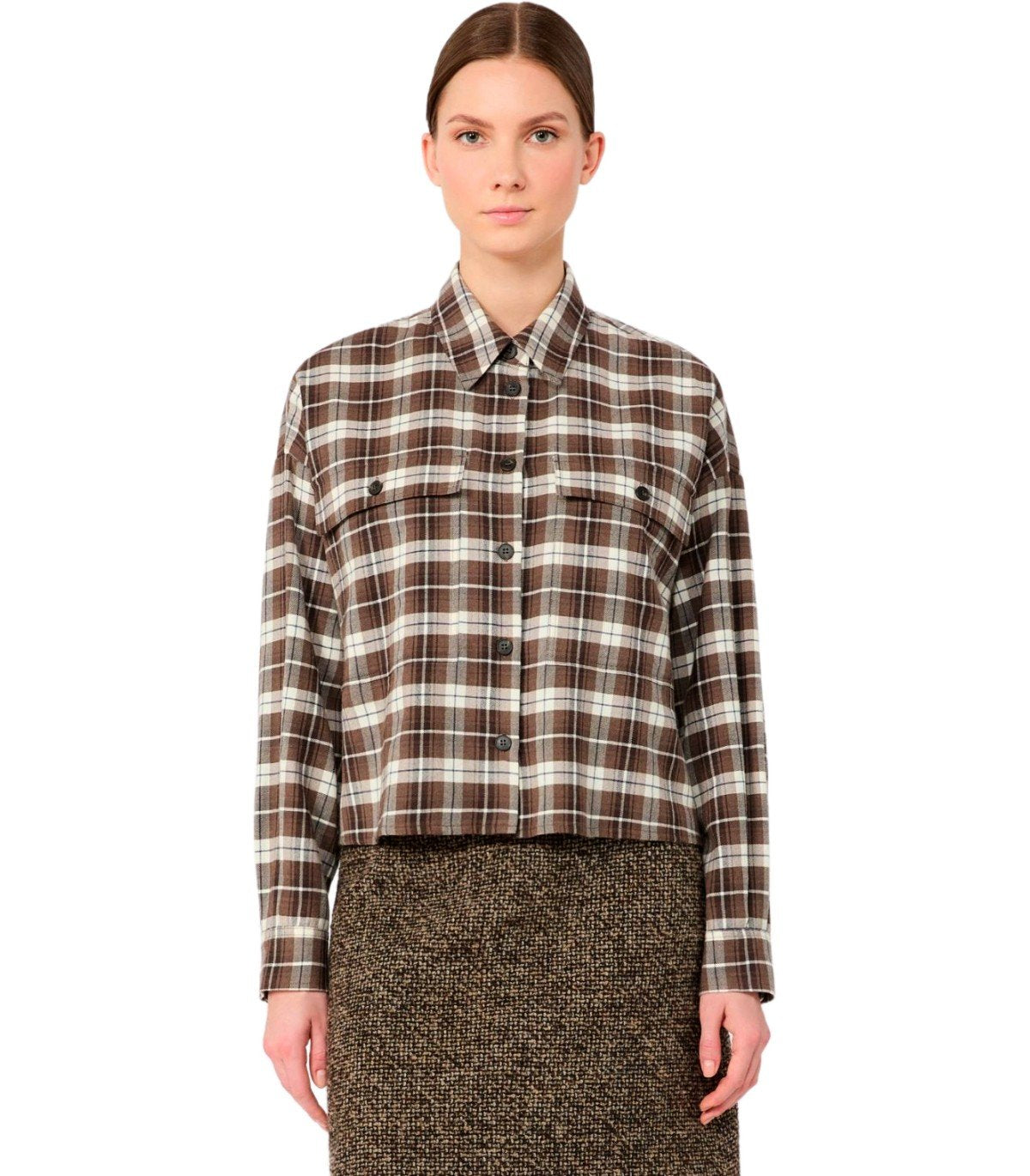 CAMICIA BERLINA CHECK MARRONE MAX MARA WEEKEND