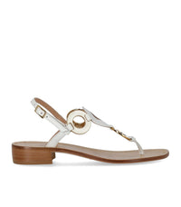 PAOLO FERRARA WHITE JEWEL SANDAL - 36