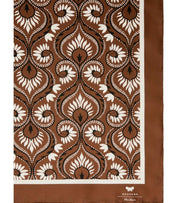 MAX MARA WEEKEND ONESTO BROWN FOULARD SCARF
