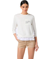 ELISABETTA FRANCHI IVORY SWEATSHIRT