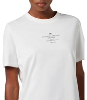 ELISABETTA FRANCHI WHITE T-SHIRT WITH LOGO