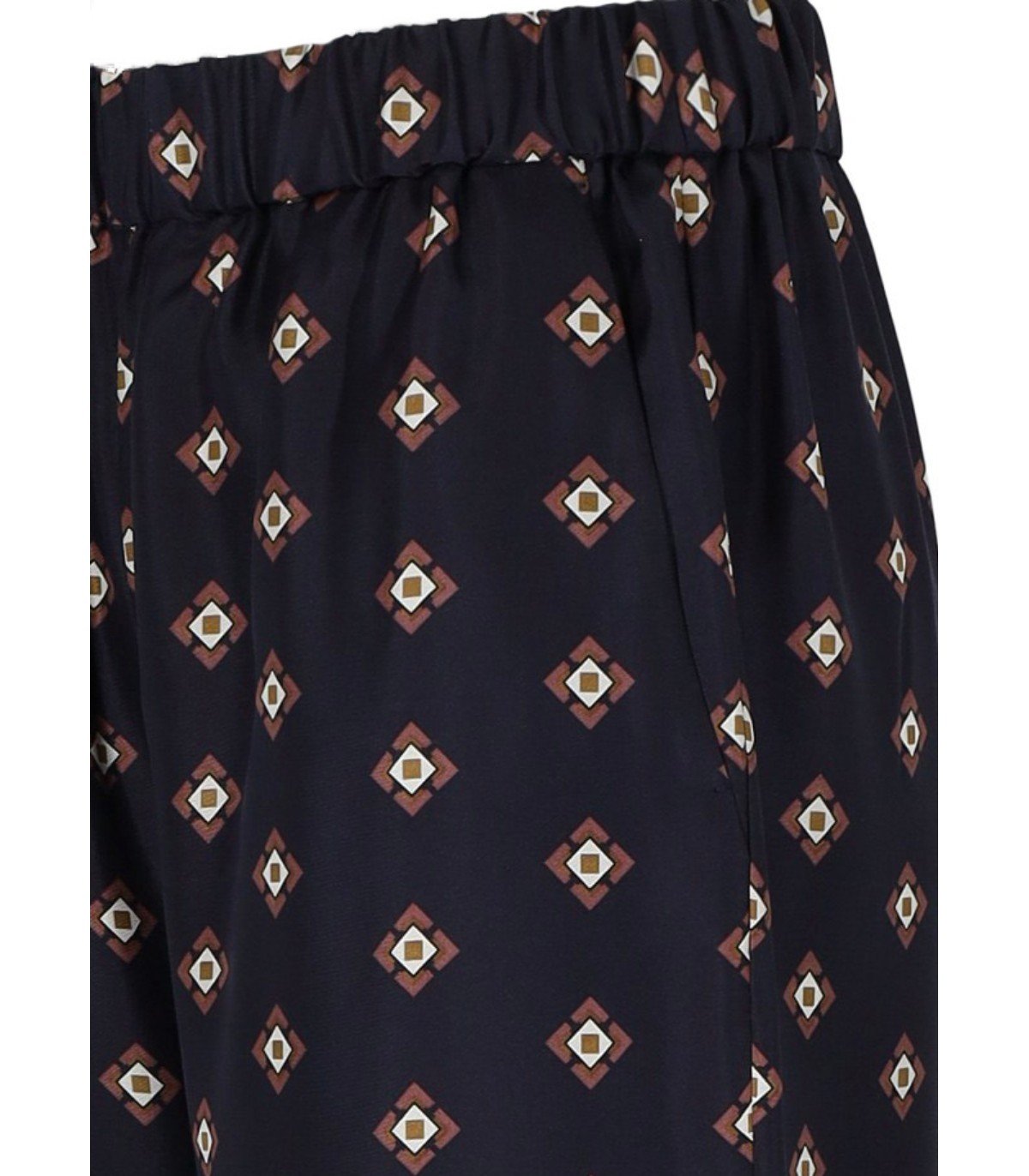 MM MAX MARA LADATTI BLUE PATTERNED TROUSERS
