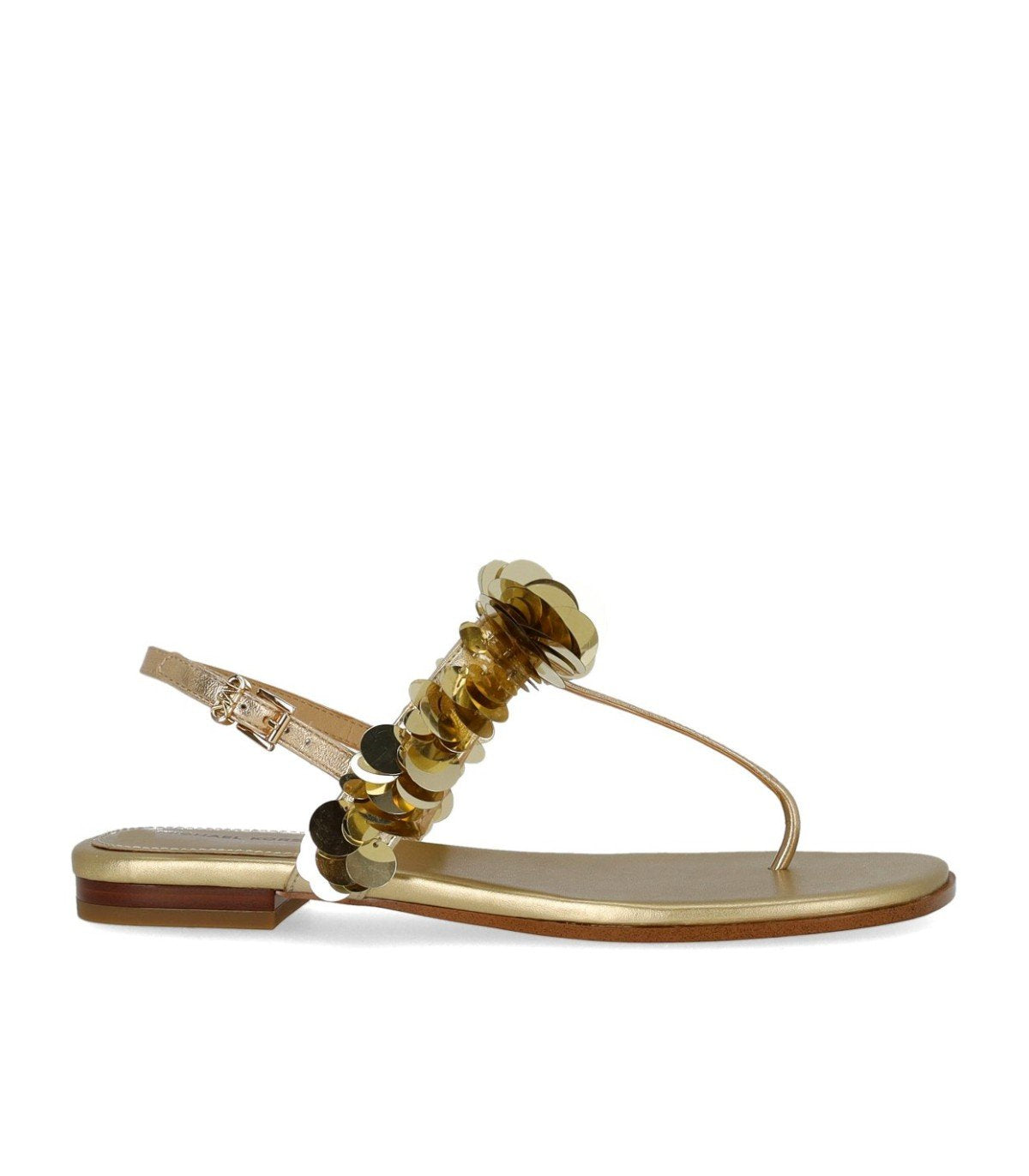 MICHAEL KORS LORETTA GOLDENER ZEHENTRENNER SANDALE