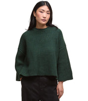BARBOUR LILIAN GRÜNER RUNDHALSPULLOVER