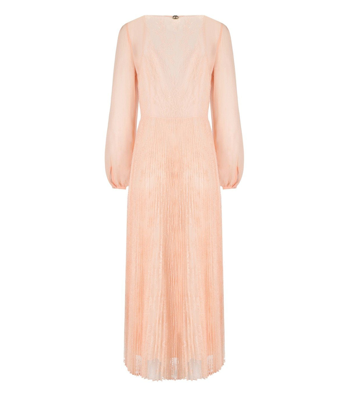 TWINSET ROSA LANGES KLEID AUS SPITZE