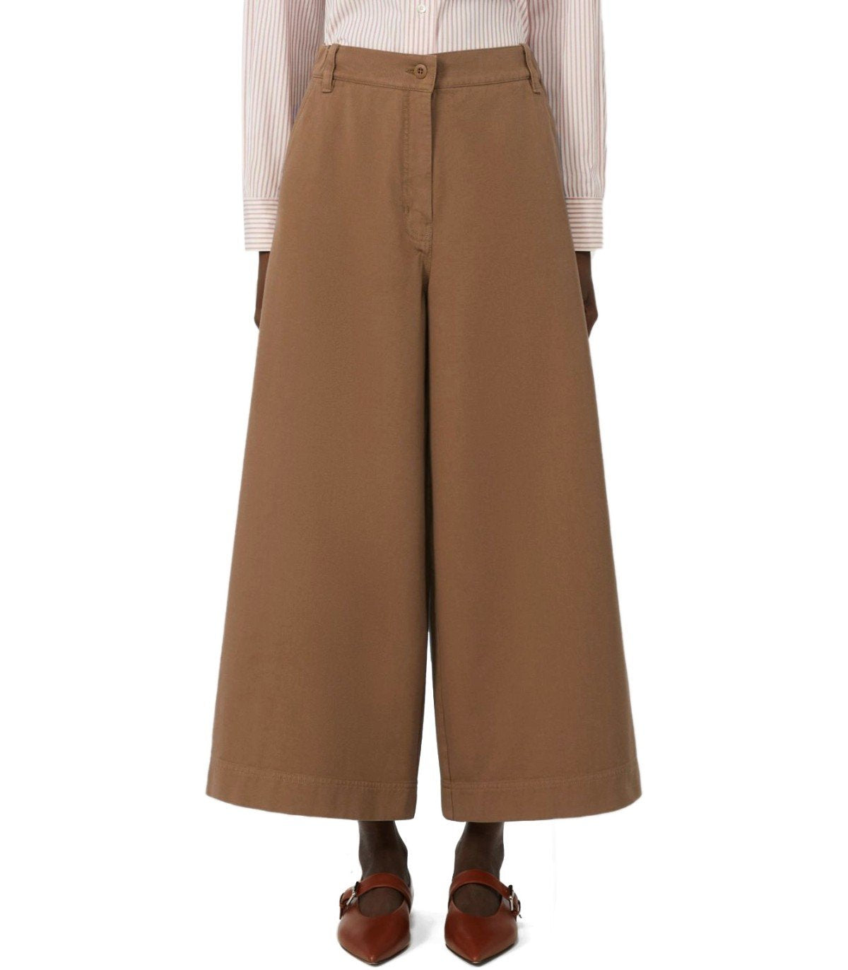 PANTALON ARIETE CROPPED BRUN MAX MARA WEEKEND