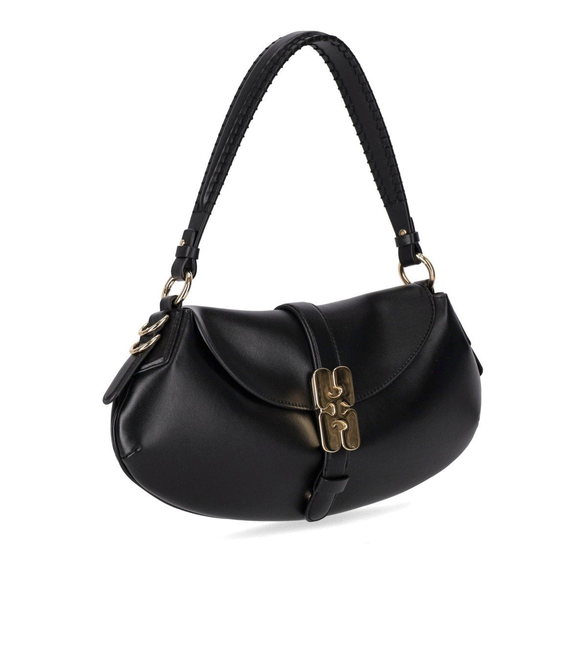 GANNI KAT BLACK BAGUETTE BAG
