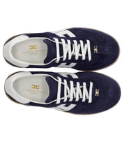 ELISABETTA FRANCHI OLTREMARE AVORIO SNEAKER WITH LOGO