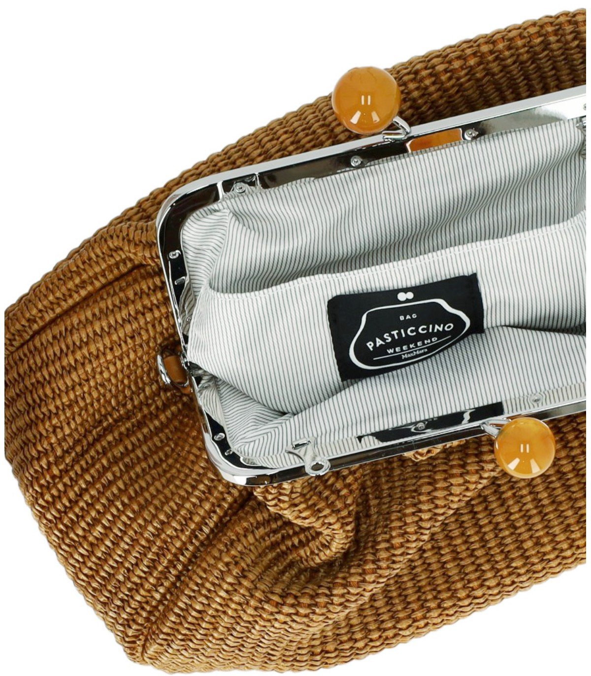 MAX MARA WEEKEND PASTICCINO FORTUNA MEDIUM BROWN CLUTCH