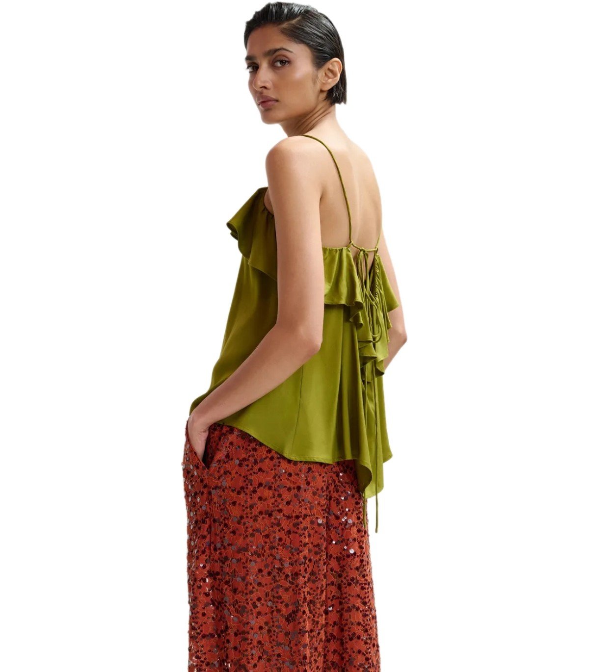 ESSENTIEL ANTWERP JANIELLE GREEN TOP