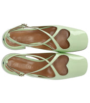 A.BOCCA TWO FOR LOVE HELLGRÜNE SLINGBACK PUMPS