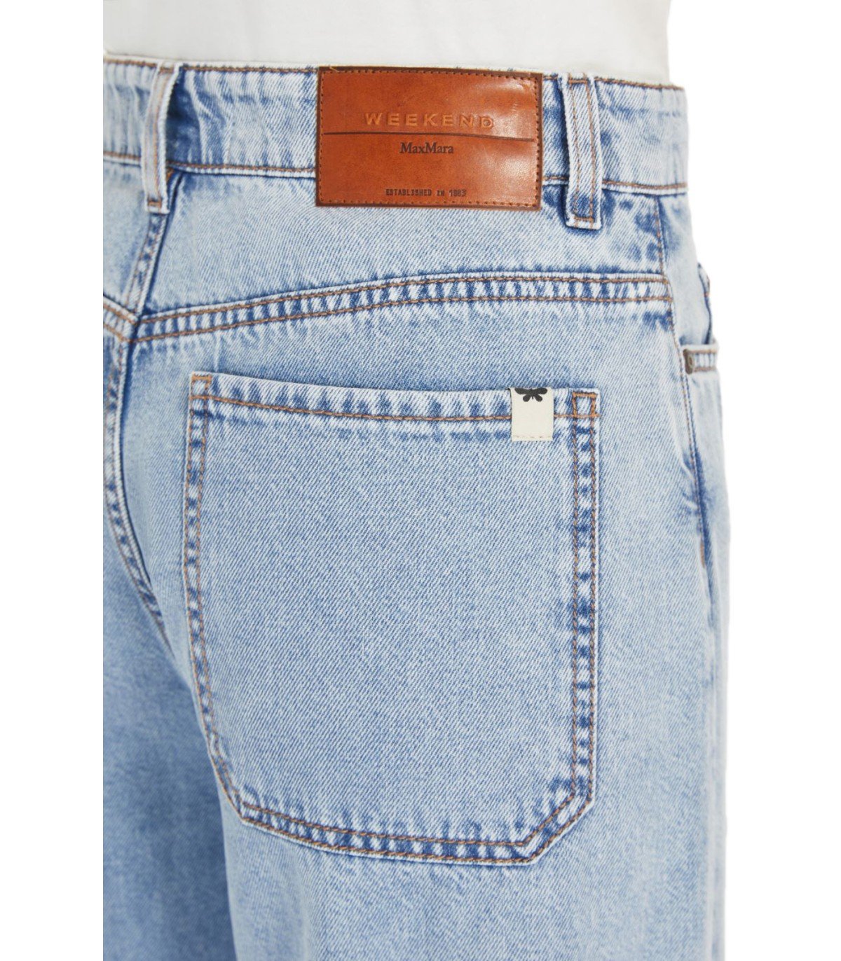 MAX MARA WEEKEND VEGA LIGHT BLUE WIDE LEG JEANS